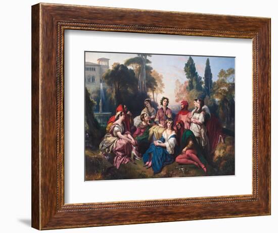 Le Decameron (The Decameron). Composition Inspire Par Le Recueil De Nouvelles De Giovanni Boccaccio-Franz Xaver Winterhalter-Framed Giclee Print