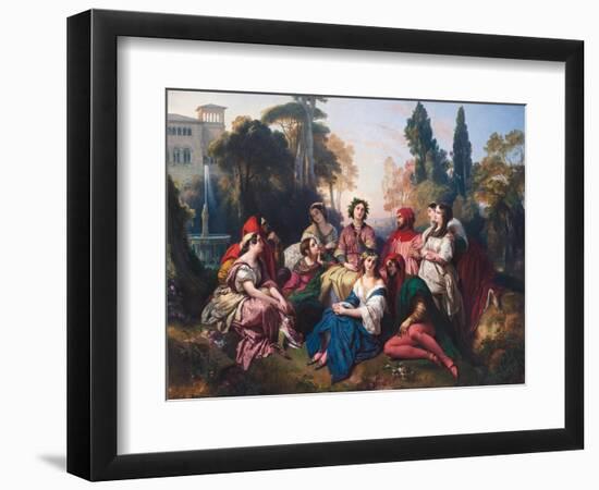 Le Decameron (The Decameron). Composition Inspire Par Le Recueil De Nouvelles De Giovanni Boccaccio-Franz Xaver Winterhalter-Framed Giclee Print