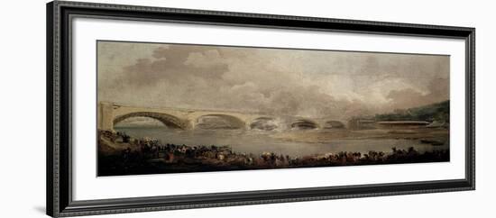 Le décintrement du pont de Neuilly, le 22 septembre 1772-Hubert Robert-Framed Giclee Print