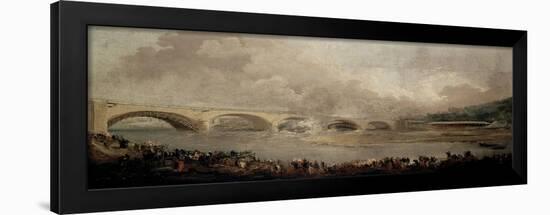 Le décintrement du pont de Neuilly, le 22 septembre 1772-Hubert Robert-Framed Giclee Print