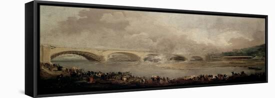 Le décintrement du pont de Neuilly, le 22 septembre 1772-Hubert Robert-Framed Premier Image Canvas