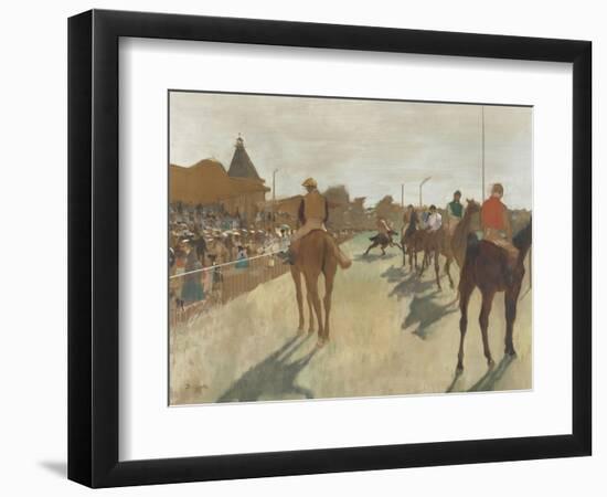 Le Défilé, dit aussi Chevaux de course devant les tribunes-Edgar Degas-Framed Giclee Print