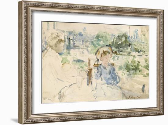 Le déjeuner à la campagne, 1879-Berthe Morisot-Framed Giclee Print