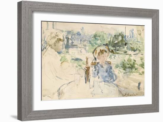 Le déjeuner à la campagne, 1879-Berthe Morisot-Framed Giclee Print