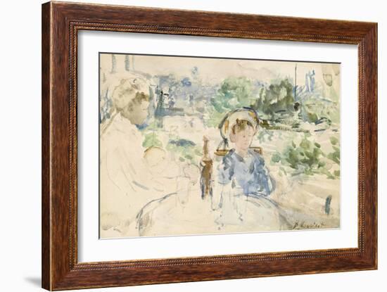 Le déjeuner à la campagne, 1879-Berthe Morisot-Framed Giclee Print