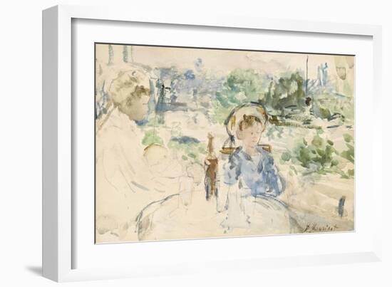 Le déjeuner à la campagne, 1879-Berthe Morisot-Framed Giclee Print