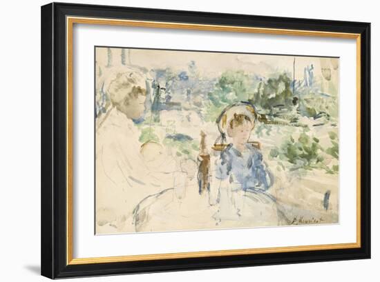 Le déjeuner à la campagne, 1879-Berthe Morisot-Framed Giclee Print