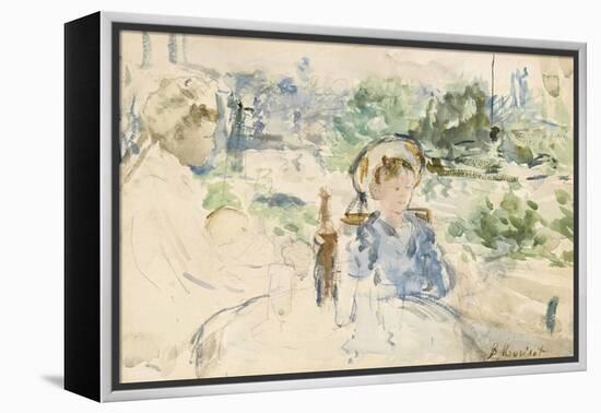 Le déjeuner à la campagne, 1879-Berthe Morisot-Framed Premier Image Canvas