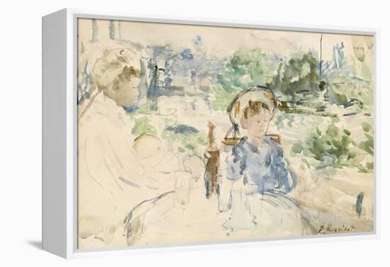 Le déjeuner à la campagne, 1879-Berthe Morisot-Framed Premier Image Canvas