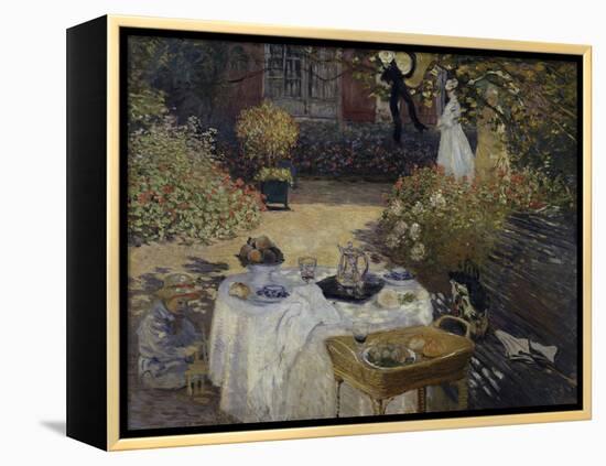 Le Dejeuner, c.1873-Claude Monet-Framed Premier Image Canvas