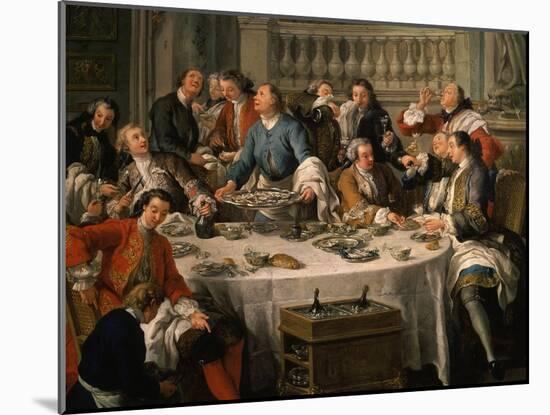 Le Déjeuner D'Huîtres (Oyster Dinner) 1735 (Detail)-Jean Francois de Troy-Mounted Giclee Print