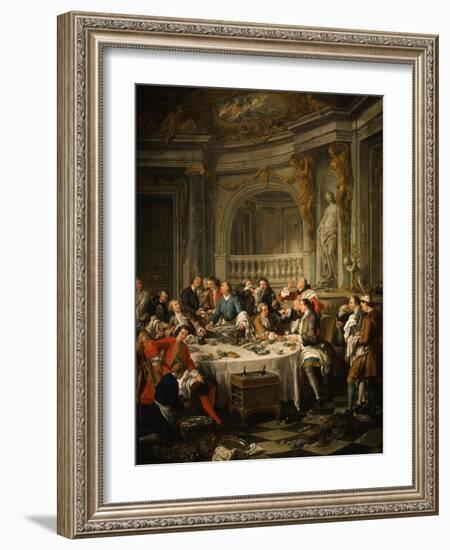 Le Déjeuner D'Huîtres (Oyster Dinner) 1735-Jean Francois de Troy-Framed Giclee Print