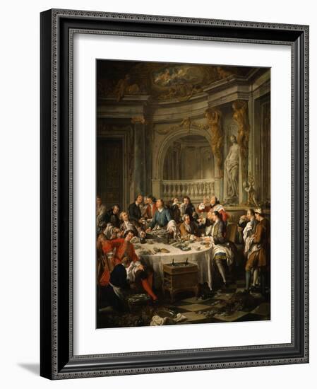Le Déjeuner D'Huîtres (Oyster Dinner) 1735-Jean Francois de Troy-Framed Giclee Print