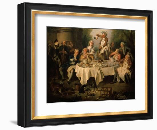 Le Déjeuner De Jambon (The Ham Dinner) (Detail)-Nicolas Lancret-Framed Giclee Print