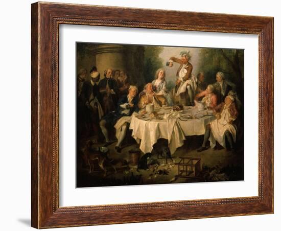 Le Déjeuner De Jambon (The Ham Dinner) (Detail)-Nicolas Lancret-Framed Giclee Print