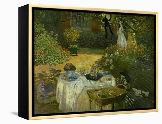 Le Dejeuner (Luncheon in the Artist's Garden at Giverny), circa 1873-74-Claude Monet-Framed Premier Image Canvas