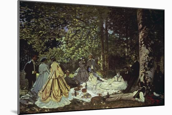 Le Dejeuner Sur L'Herbe, 1866-Claude Monet-Mounted Giclee Print