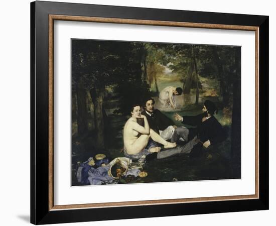 Le Dejeuner Sur l'Herbe, c.1863-Edouard Manet-Framed Giclee Print