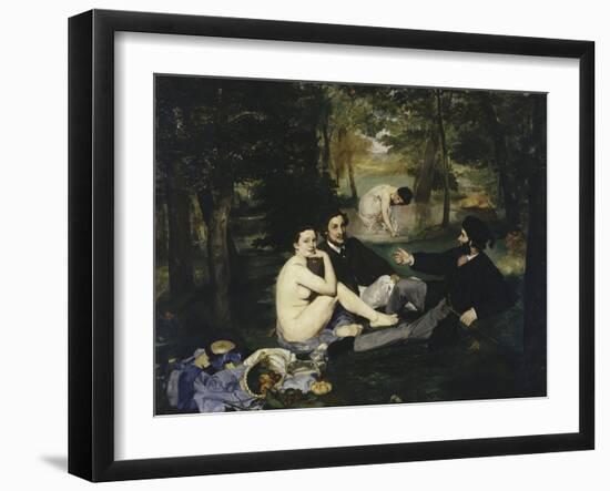 Le Dejeuner Sur l'Herbe, c.1863-Edouard Manet-Framed Giclee Print