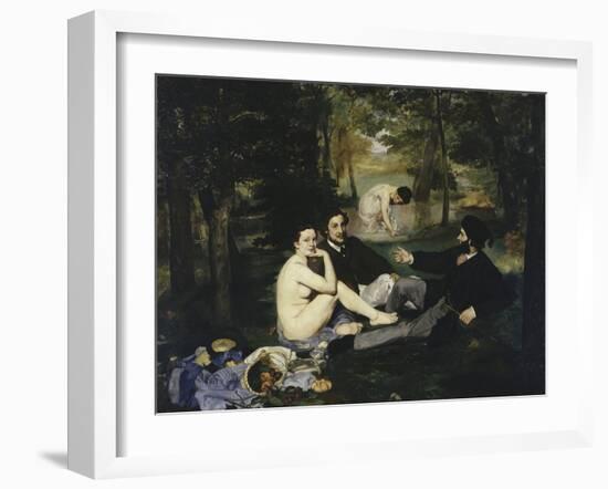 Le Dejeuner Sur l'Herbe, c.1863-Edouard Manet-Framed Giclee Print
