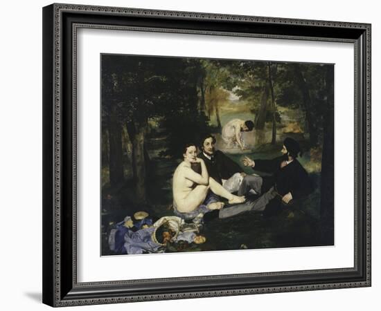 Le Dejeuner Sur l'Herbe, c.1863-Edouard Manet-Framed Giclee Print