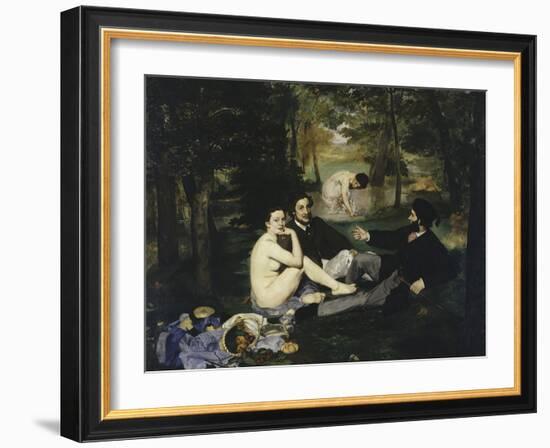 Le Dejeuner Sur l'Herbe, c.1863-Edouard Manet-Framed Giclee Print