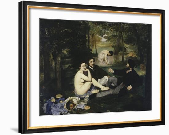 Le Dejeuner Sur l'Herbe, c.1863-Edouard Manet-Framed Giclee Print