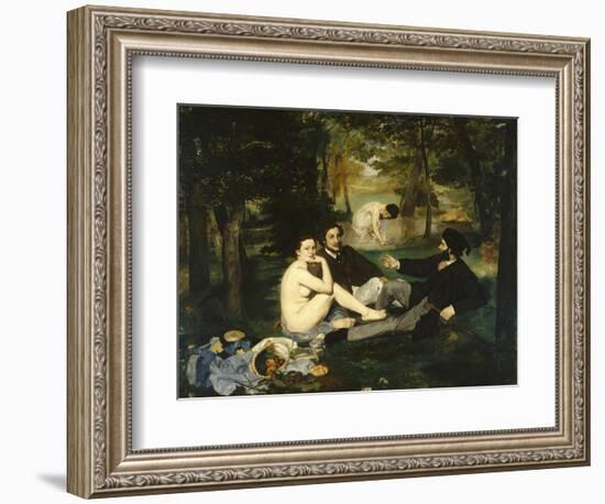 Le Dejeuner sur l'herbe (Luncheon on the Grass), 1863-Edouard Manet-Framed Giclee Print