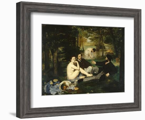 Le Dejeuner sur l'herbe (Luncheon on the Grass), 1863-Edouard Manet-Framed Giclee Print