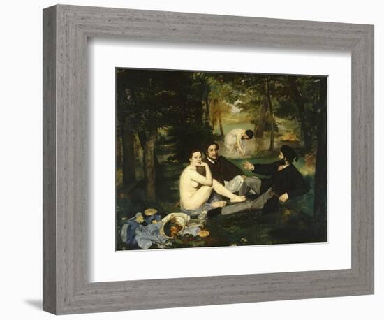 Le Dejeuner sur l'herbe (Luncheon on the Grass), 1863-Edouard Manet-Framed Giclee Print