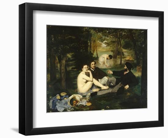 Le Dejeuner sur l'herbe (Luncheon on the Grass), 1863-Edouard Manet-Framed Giclee Print