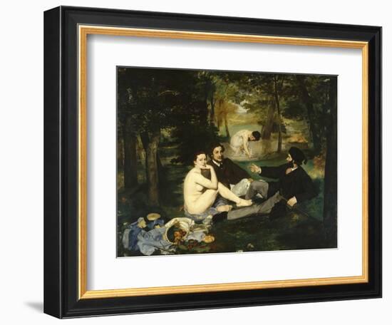 Le Dejeuner sur l'herbe (Luncheon on the Grass), 1863-Edouard Manet-Framed Giclee Print