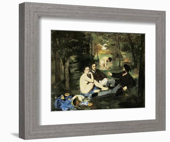 Le Déjeuner Sur L'Herbe (Luncheon on the Grass)-Edouard Manet-Framed Premium Giclee Print