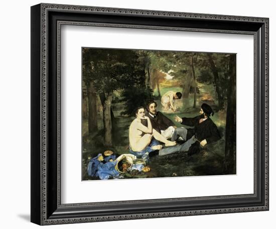 Le Déjeuner Sur L'Herbe (Luncheon on the Grass)-Edouard Manet-Framed Art Print