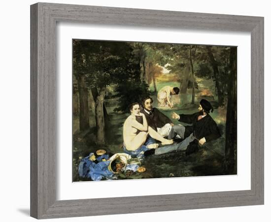 Le Déjeuner Sur L'Herbe (Luncheon on the Grass)-Edouard Manet-Framed Art Print