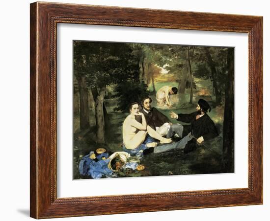 Le Déjeuner Sur L'Herbe (Luncheon on the Grass)-Edouard Manet-Framed Art Print