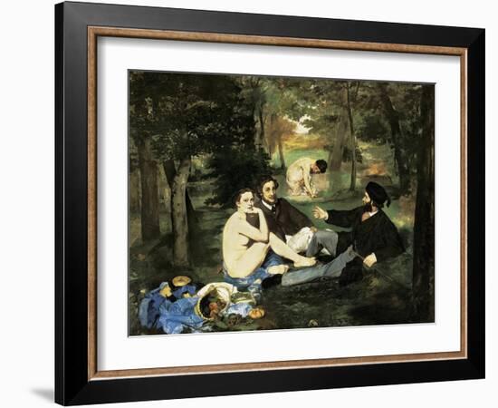 Le Déjeuner Sur L'Herbe (Luncheon on the Grass)-Edouard Manet-Framed Art Print