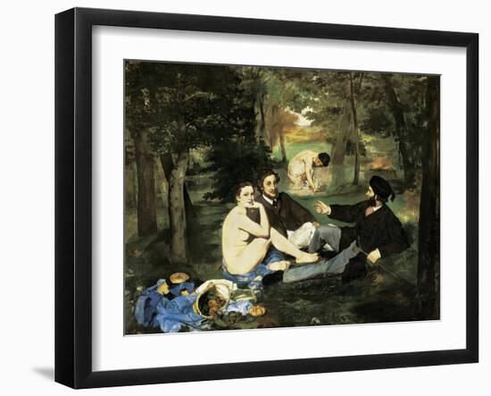 Le Déjeuner Sur L'Herbe (Luncheon on the Grass)-Edouard Manet-Framed Art Print