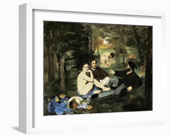 Le Déjeuner Sur L'Herbe (Luncheon on the Grass)-Edouard Manet-Framed Art Print