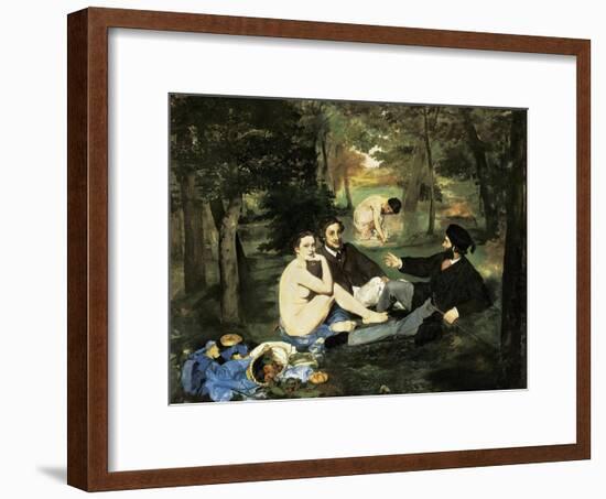 Le Déjeuner Sur L'Herbe (Luncheon on the Grass)-Edouard Manet-Framed Art Print