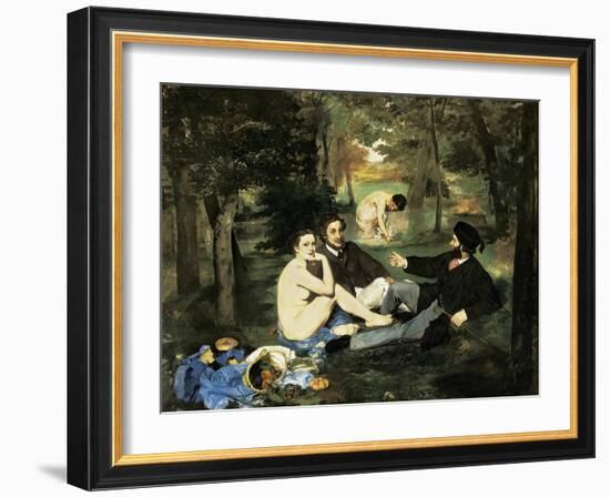 Le Déjeuner Sur L'Herbe (Luncheon on the Grass)-Edouard Manet-Framed Art Print