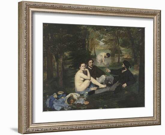 Le Déjeuner sur l'herbe-Edouard Manet-Framed Giclee Print