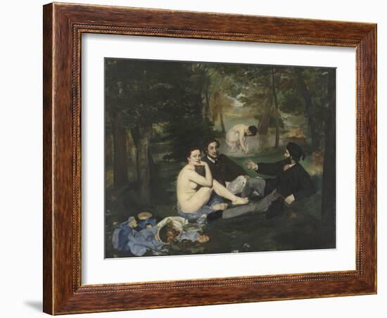 Le Déjeuner sur l'herbe-Edouard Manet-Framed Giclee Print