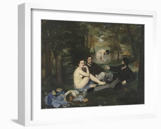 Le Déjeuner sur l'herbe-Edouard Manet-Framed Giclee Print