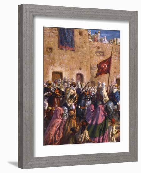 Le Depart Pour El Djihad Ou La Guerre Sainte' ('Departure for the Jihad or Holy War), 1918-Etienne Dinet-Framed Giclee Print