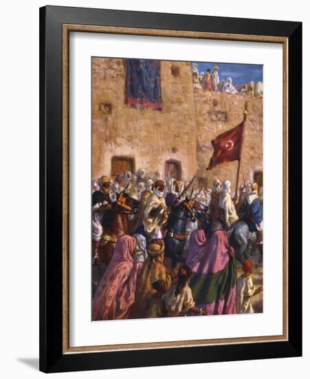 Le Depart Pour El Djihad Ou La Guerre Sainte' ('Departure for the Jihad or Holy War), 1918-Etienne Dinet-Framed Giclee Print