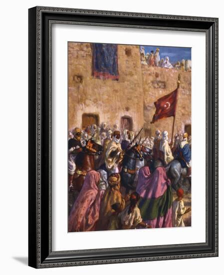 Le Depart Pour El Djihad Ou La Guerre Sainte' ('Departure for the Jihad or Holy War), 1918-Etienne Dinet-Framed Giclee Print