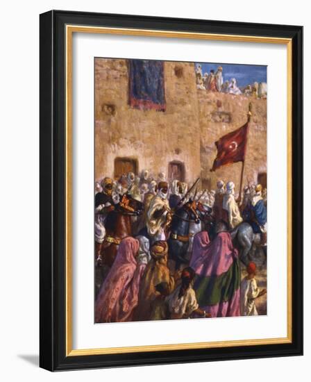 Le Depart Pour El Djihad Ou La Guerre Sainte' ('Departure for the Jihad or Holy War), 1918-Etienne Dinet-Framed Giclee Print