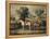 Le Départ pour la chasse : portraits équestres en costume de chasse de Louis Philippe, duc-Antoine Charles Horace Vernet-Framed Premier Image Canvas