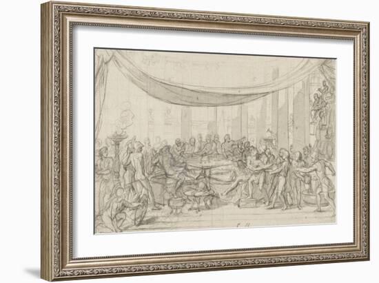 Le dernier banquet d'Alexandre-Charles Le Brun-Framed Giclee Print